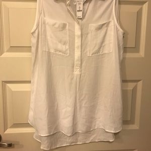Sleeveless white top from White House black market